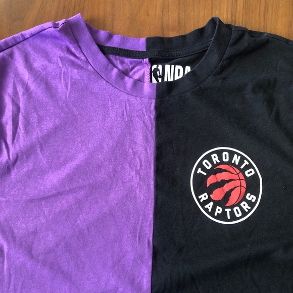 NBA Toronto Raptors Colour block Tee ✨ Ladies Size L Long Fit - Picture 4 of 7